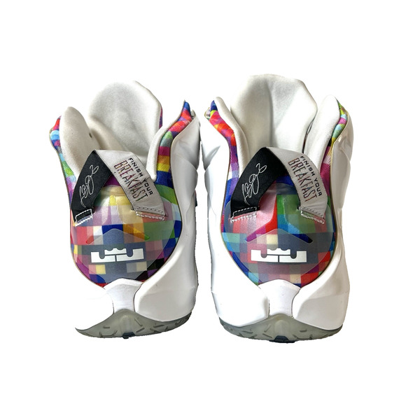 Nike LeBron 12 XII EXT Prism Finish Your Breakfast Men's Sz 9 Sneaker 748861-900 - Picture 9 of 11